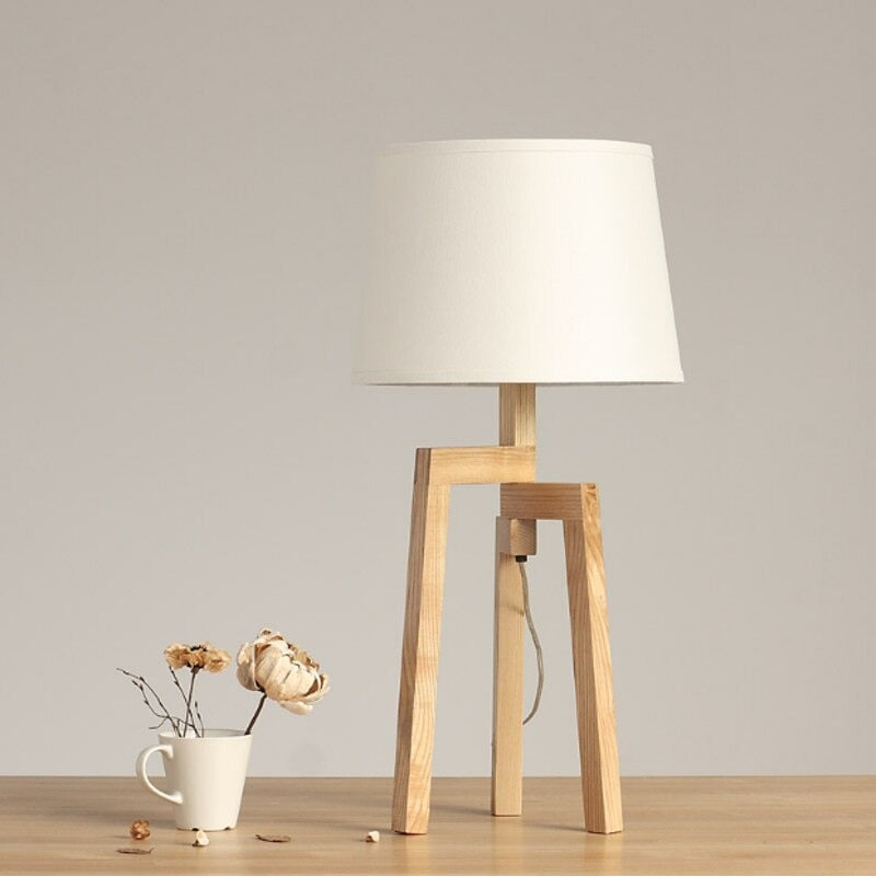 Nordic Linen E27 LED Lighting Table Lamp Fixture