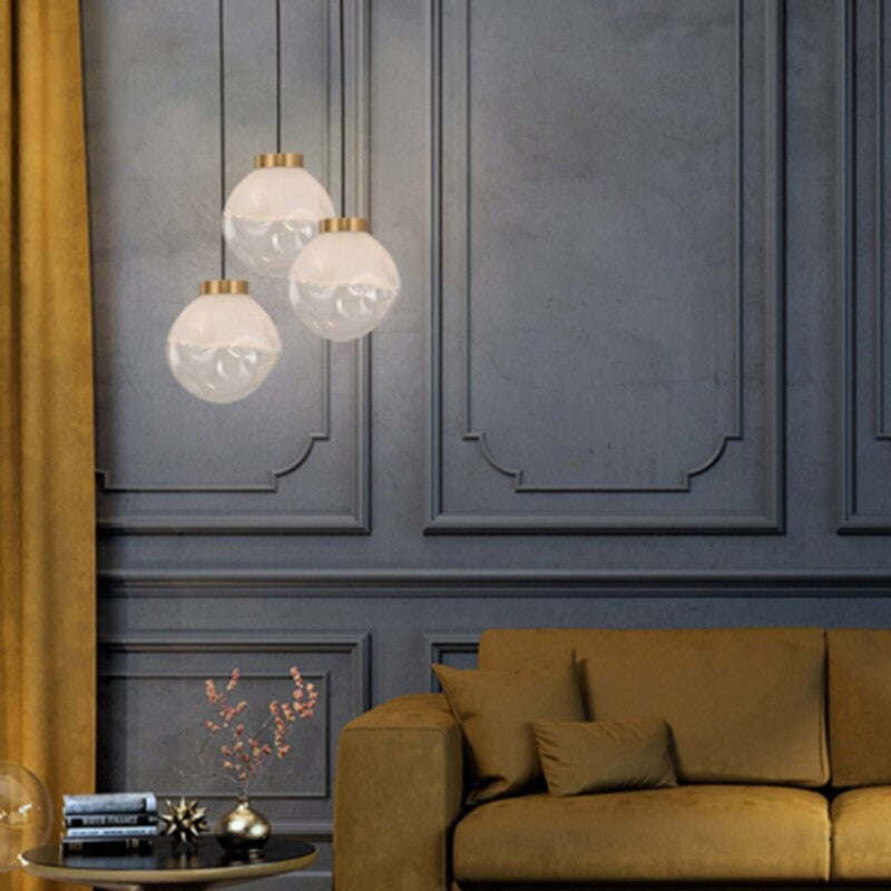 Nordic Gradient Glass Ball Single Head Pendant Lamp