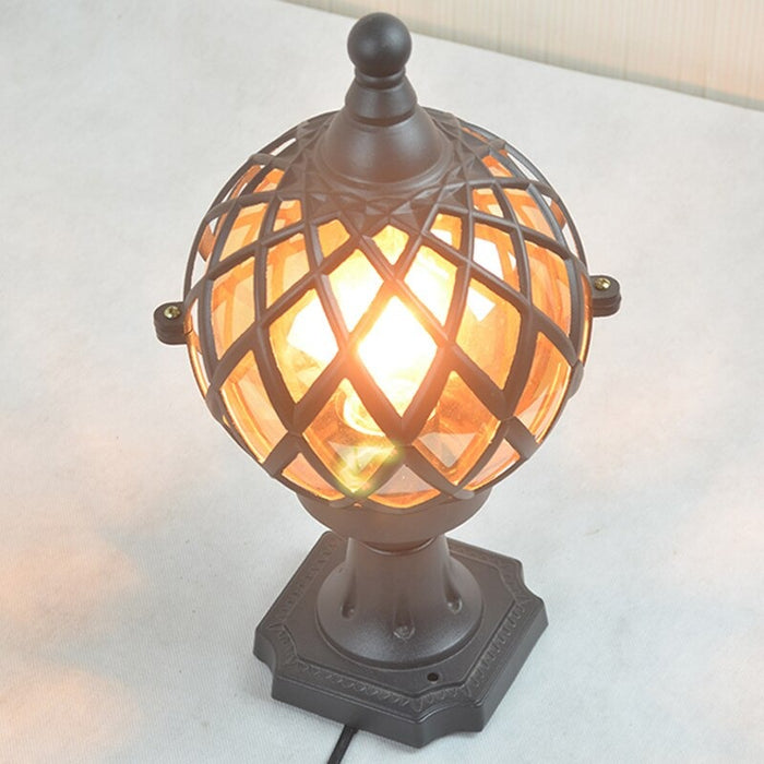 European Courtyard Post Glass Ball Waterproof Lamp