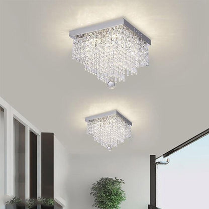 Fashion Square Crystal LED Ceiling Lamp