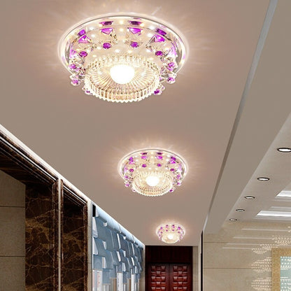 Modern Palette Circle Led Crystal Ceiling Lamp