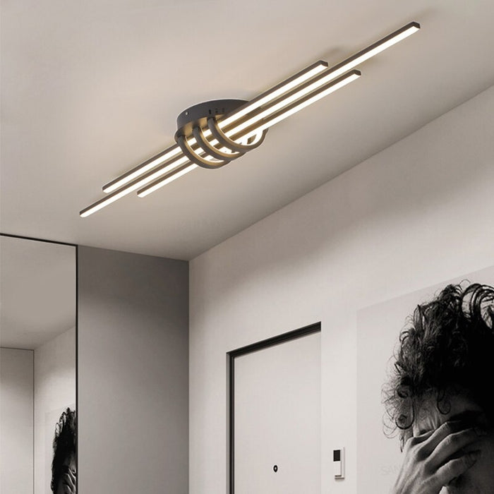 Geometric Aluminum Art LED Ceiling Lamp