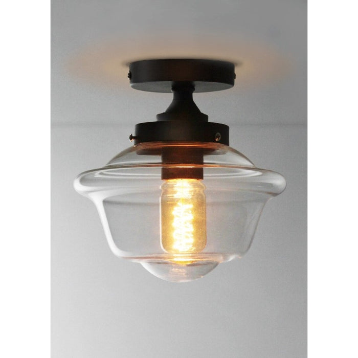 Transparent Unique Texture Glass E27 Bulb Ceiling Lamp