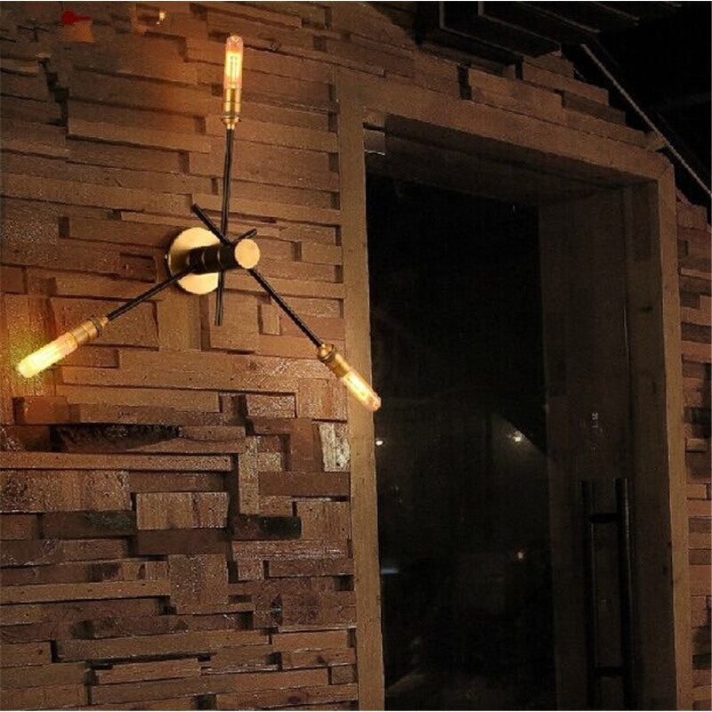 Retro Edison Copper Adjustable Industrial Pipe Wall Sconce Lamp