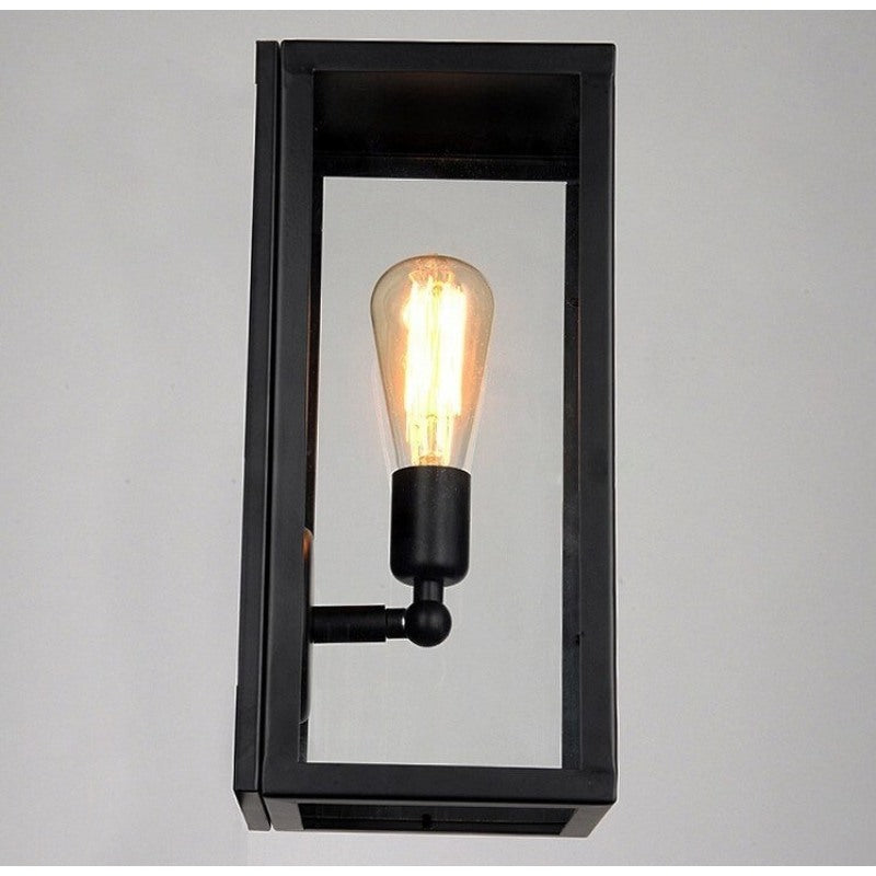 Outdoor Metal Frame Glass Wall Lamp