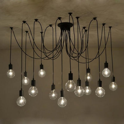 Creative Black Spider E27 Light Chandelier