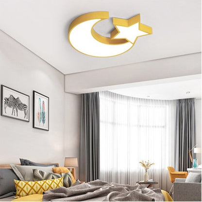 Colorful Stars And Moon Geometric Cartoon Children Ceiling Lights