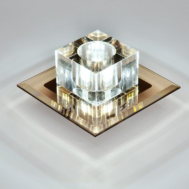 Crystal LED Creative Ceiling Opening Shape Corridor Lamp