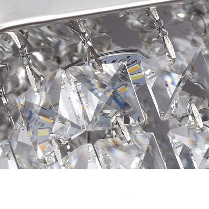 Fashion Square Crystal LED Ceiling Lamp