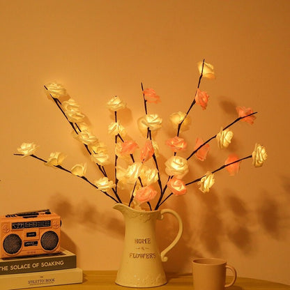 LED Rose Branch Decorative String Lights