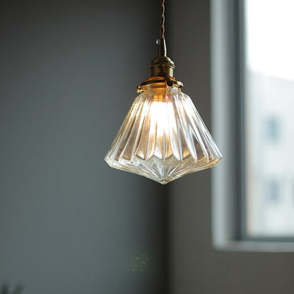 Brass Creative Minimalist E27 Transparent Lampshade Pendant Lamp