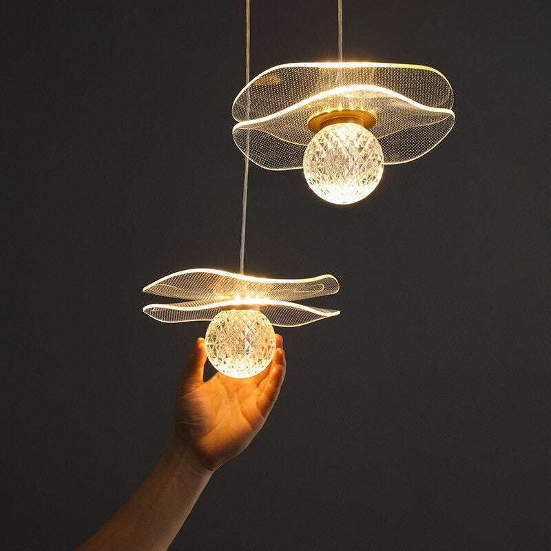 Modern Crystal Acrylic Ball LED Pendant Lamp