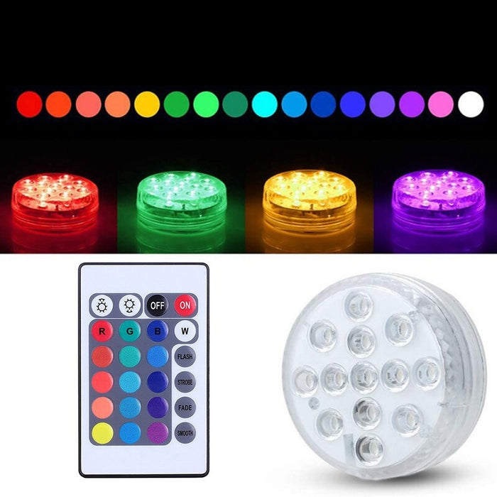 IP68 Waterproof RGB 16 Multicolor Remote Control LED Lamp
