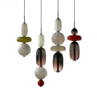 Nordic Art Stained Glass Ball Combination DIY Pendant Lamp