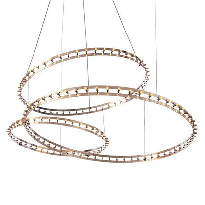 Modern Simple Stainless Steel Ring Chandelier