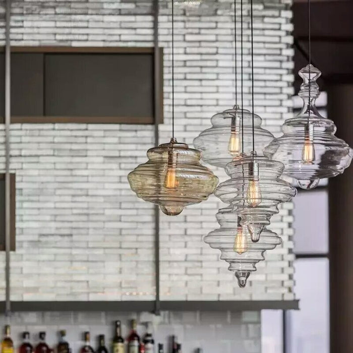 Nordic Art Design Transparent Glass Single Head Pendant Lamp