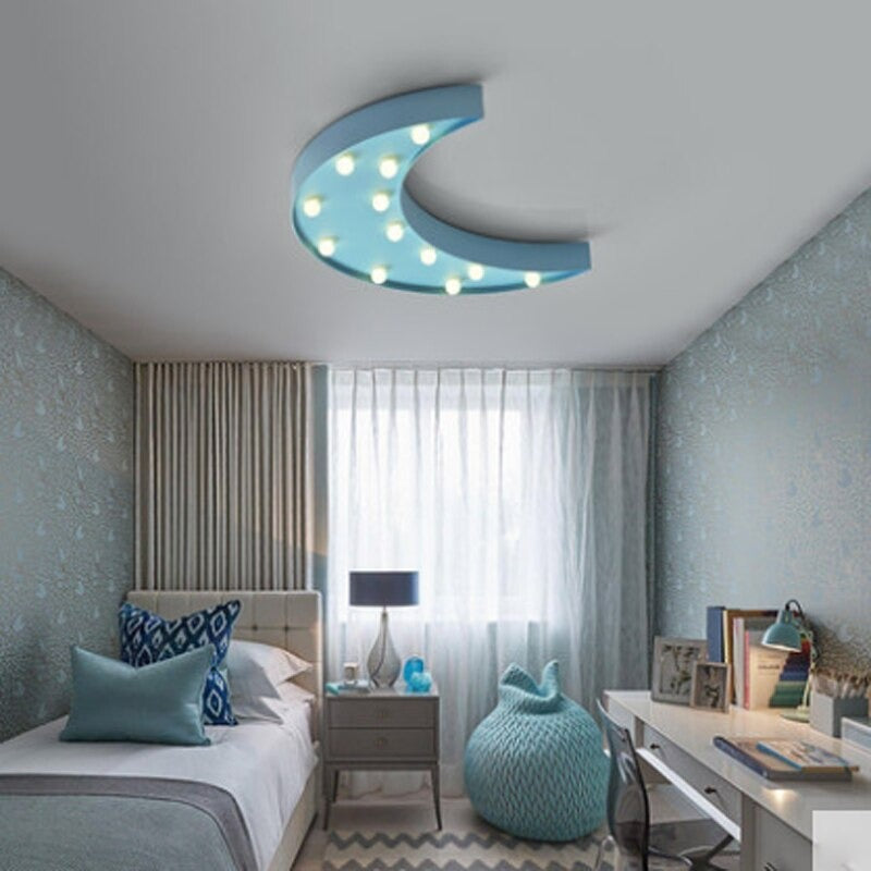 Cartoon Star Moon Cloud LED Children's Room Ceiling Lamp