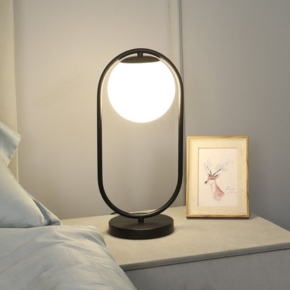 Modern LED Bedroom Glass Ball Reading Light Table Lamp