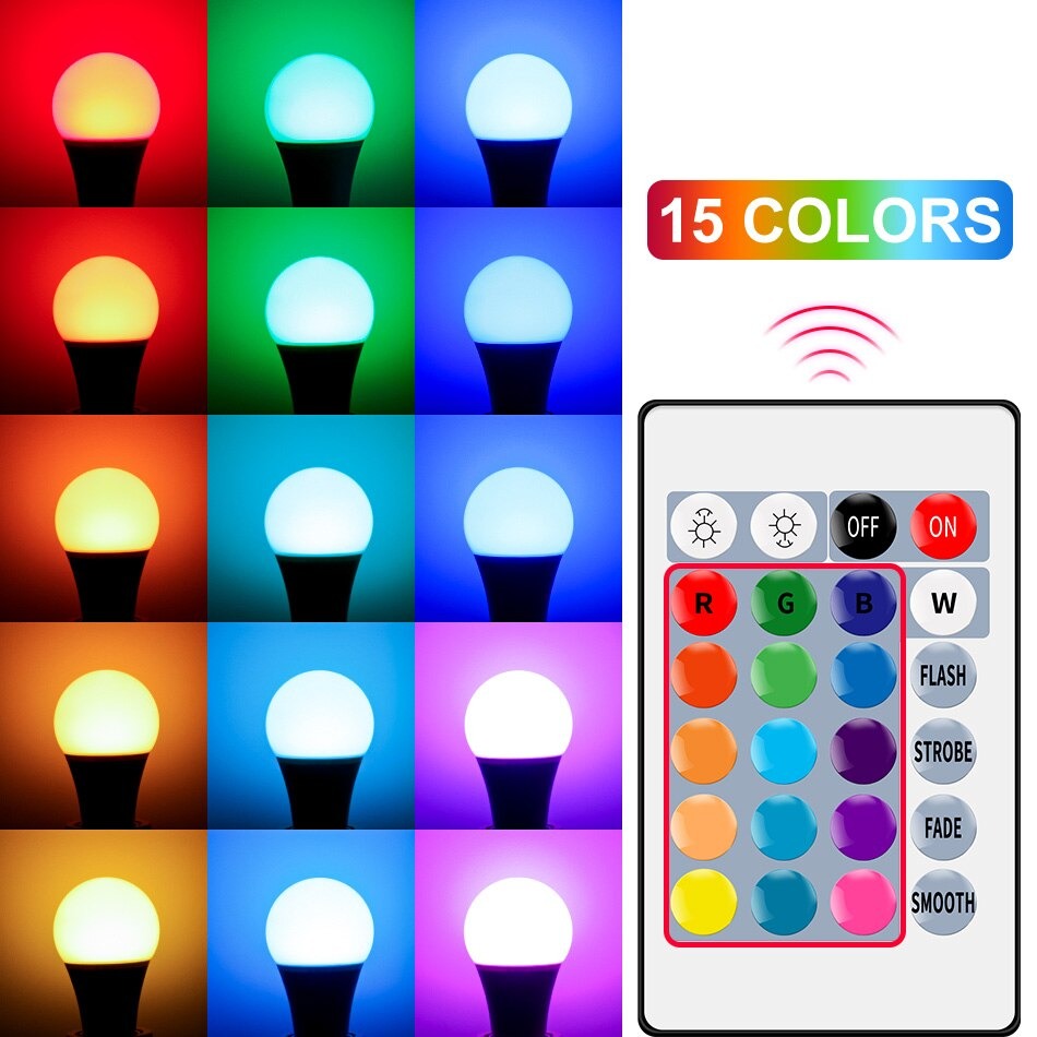 E27 Smart Control Lamp RGB Bulb