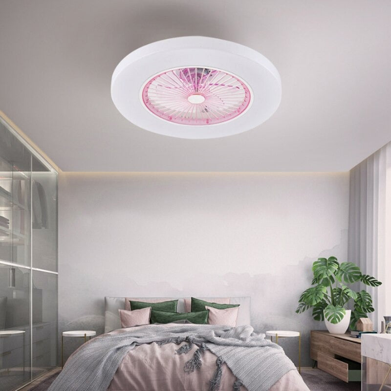 Modern Minimalist LED Lighting Remote Control Dimming Fan Lamp