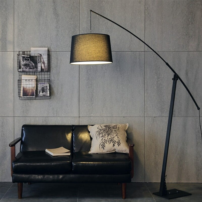 Modern Minimalist Fabric Black Floor Lamp