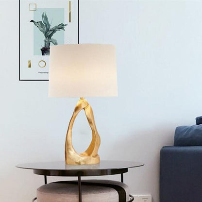 Simple Art Golden Resin Hollow Table Lamp