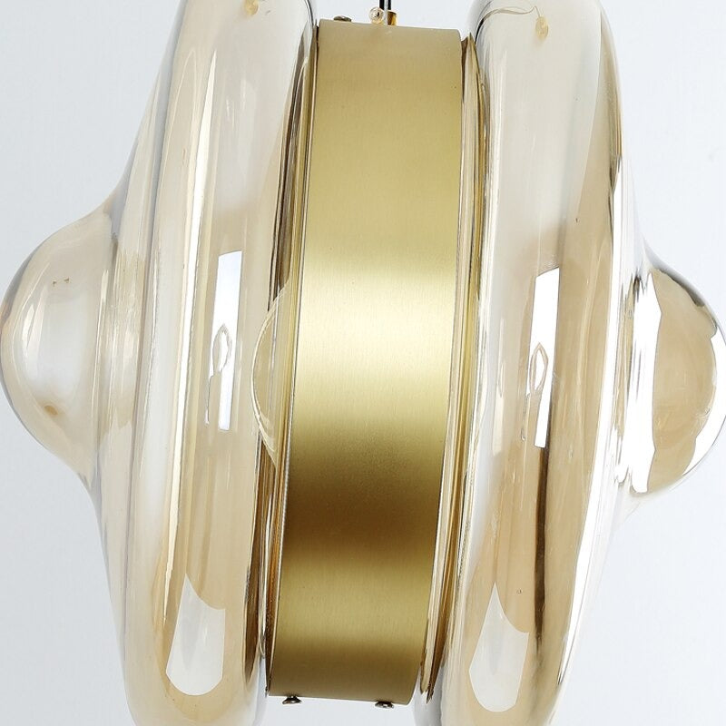 Modern Glass Single Round LED Pendant Lamp