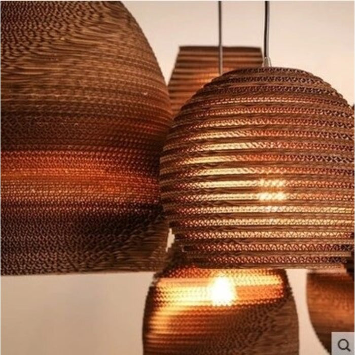 Modern Fashion Creative Corrugated Paper Chandelier Lamp