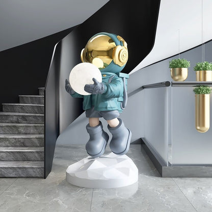 Space Astronaut Sculpture Model Large Furnishings Floor Lamp