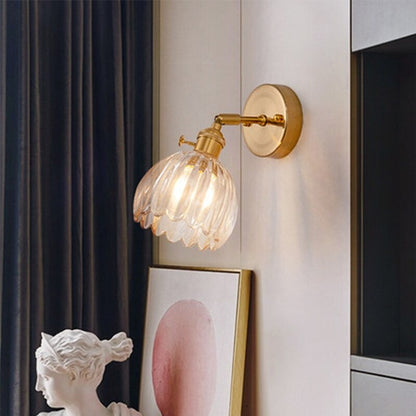 Nordic Simple Copper Glass Wall Rotatable Lamp