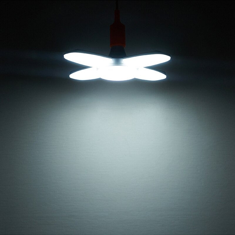 E27 LED Bulb Fan 4 Blade Ceiling Lamp