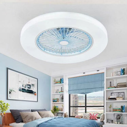 Modern Minimalist LED Lighting Remote Control Dimming Fan Lamp