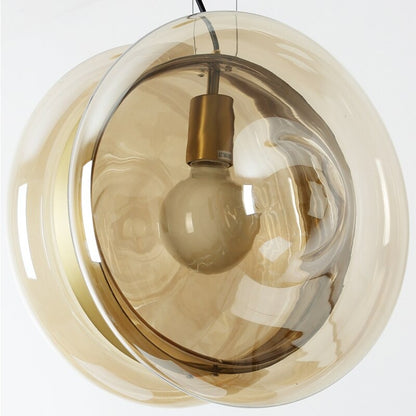 Modern Glass Single Round LED Pendant Lamp