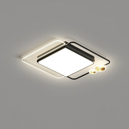 Modern Minimalist Hardware Acrylic Gold Electroplating LED Ceiling Lamp