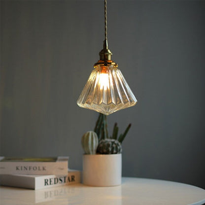 Brass Creative Minimalist E27 Transparent Lampshade Pendant Lamp