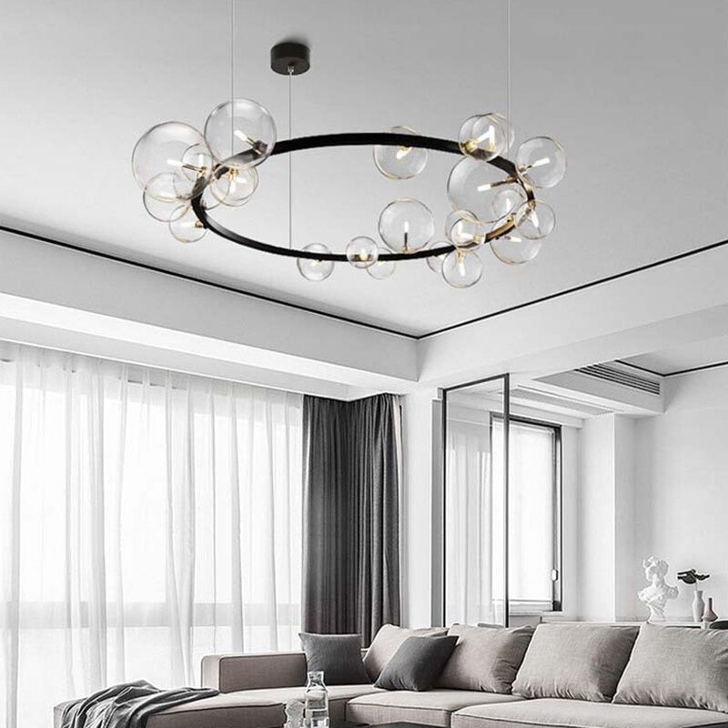 Magic Bean Transparent Glass Ball Bubble Chandelier