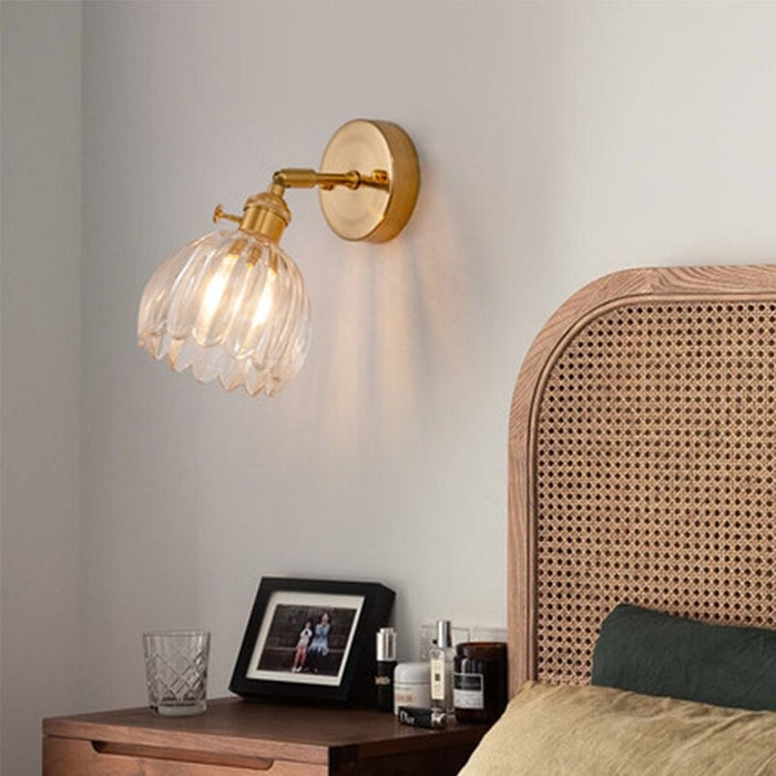 Nordic Simple Copper Glass Wall Rotatable Lamp