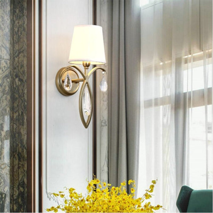 Golden Crystal Iron Luxury Light Wall Lamp