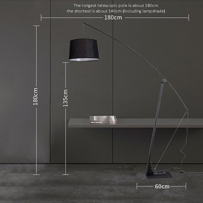 Modern Minimalist Fabric Black Floor Lamp