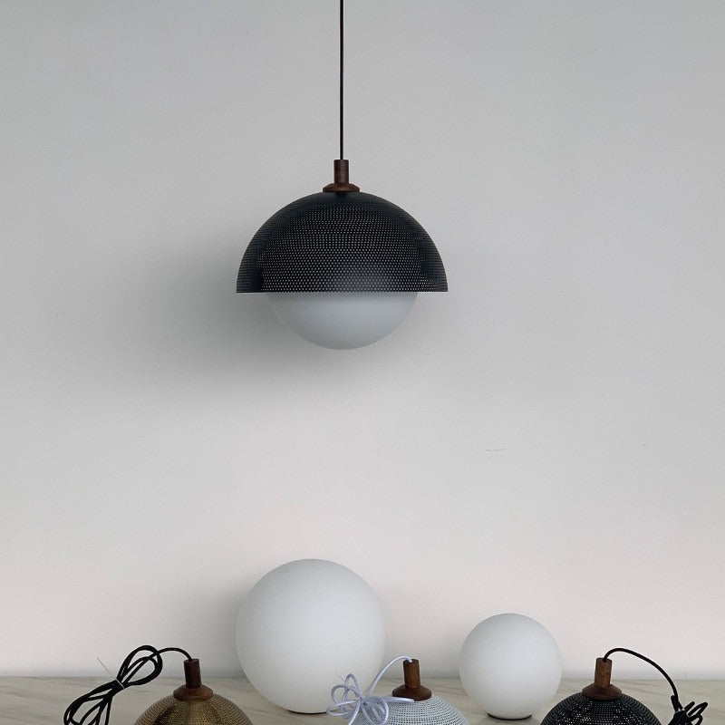 Nordic Minimalist Bedroom LED Glass Ball Pendant Lamp