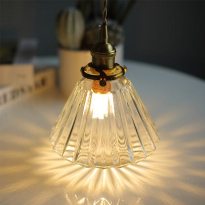 Brass Creative Minimalist E27 Transparent Lampshade Pendant Lamp