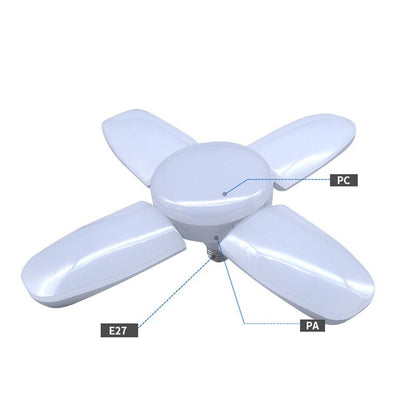 E27 LED Bulb Fan 4 Blade Ceiling Lamp