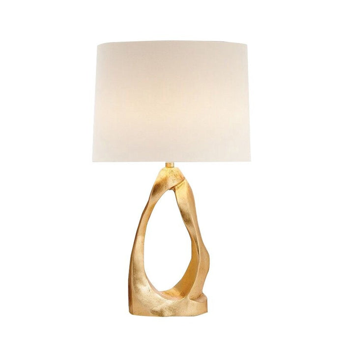 Simple Art Golden Resin Hollow Table Lamp