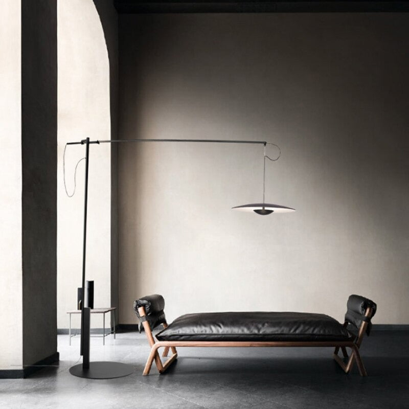 Minimalist Metal Flying Saucer Floor Lamp