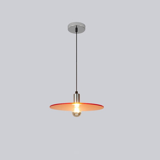 Nordic Minimalist Orange Acrylic Sunset Pendant Lamp