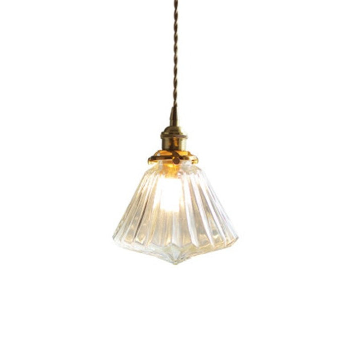 Brass Creative Minimalist E27 Transparent Lampshade Pendant Lamp