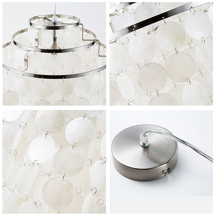 Nordic White Natural Seashell Pendant Lamp