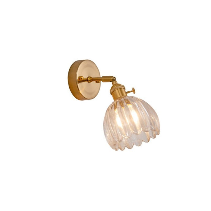 Nordic Simple Copper Glass Wall Rotatable Lamp
