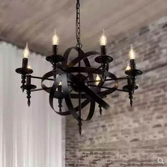 Retro Loft Candle Bar Ceiling Light Fixture