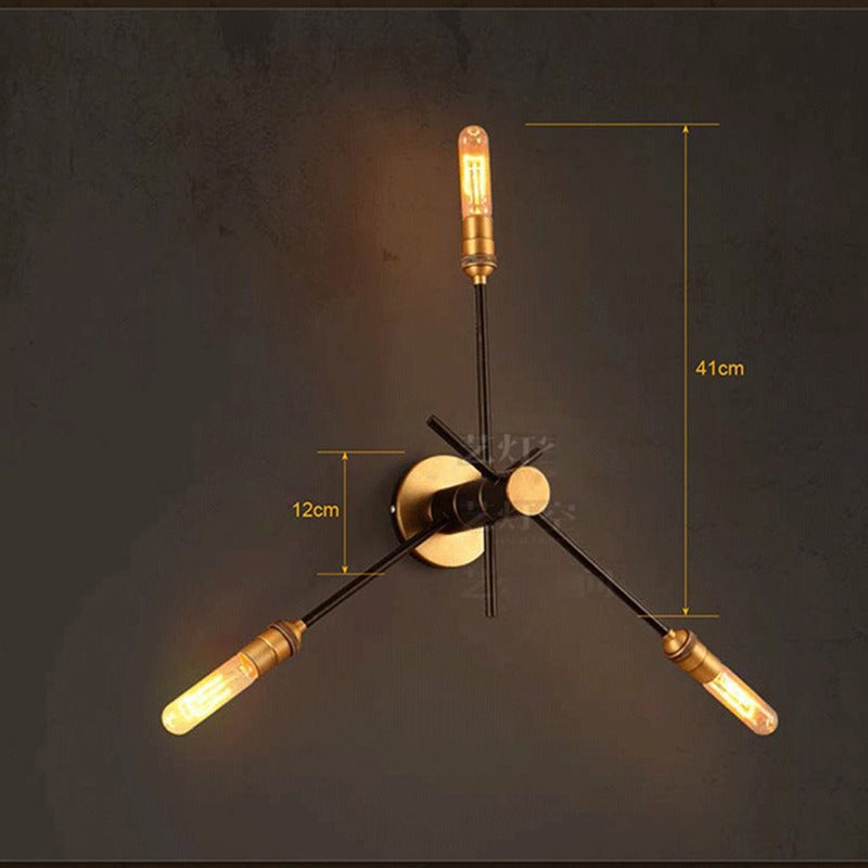 Adjustable Industrial Bronze Iron Wall LED Light